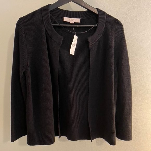 NWT: LOFT cardigan sweater - Black ($25) - Picture 1 of 10